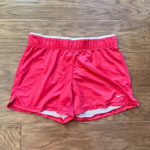 Nike Shorts Size L Coral Pink/White Performance Mesh Running